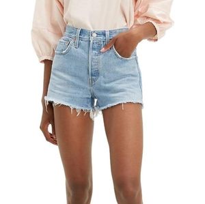 Levi's 501 original jean shorts denim cutoffs lightwash size 4 high rise